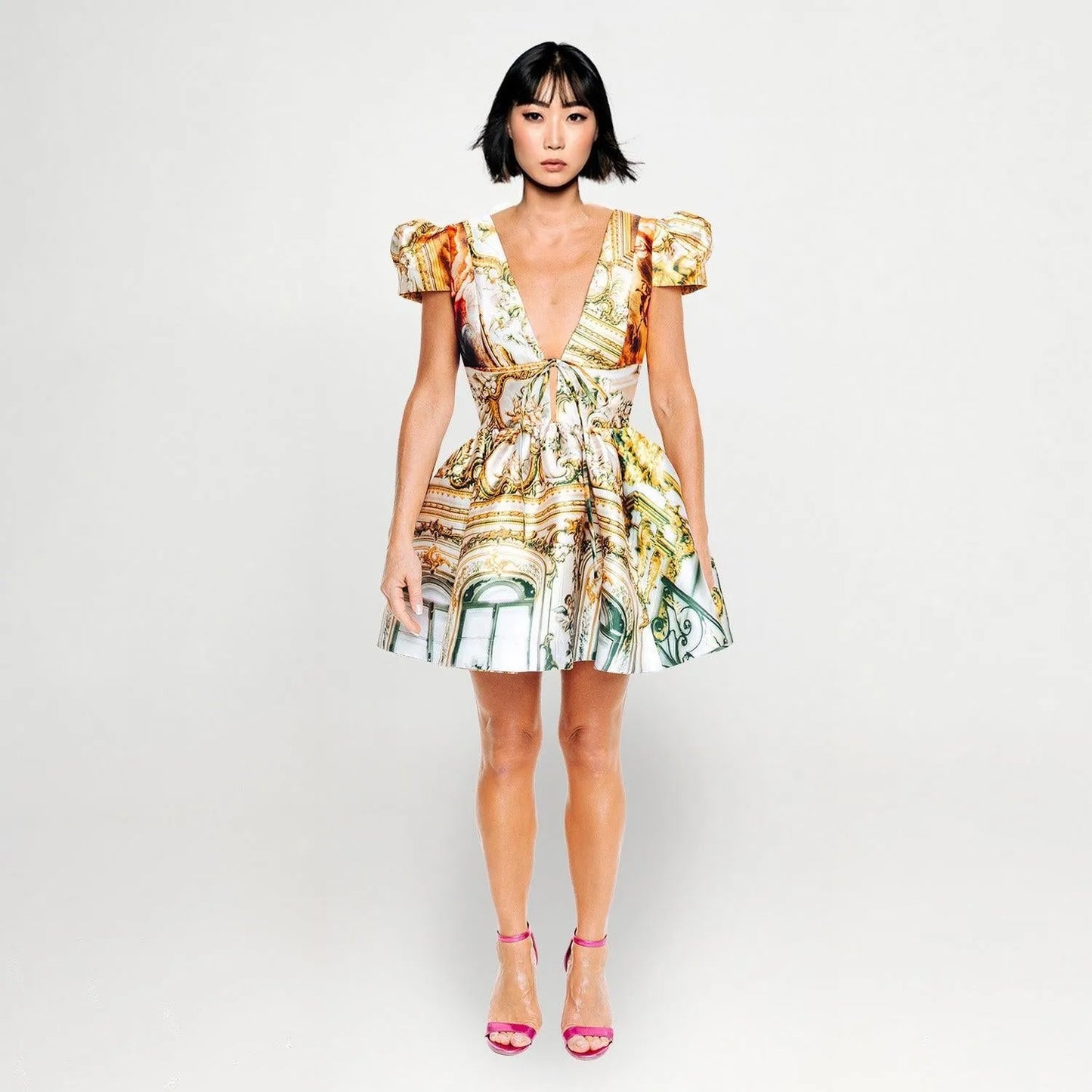 Puffarm Mini Dress - Golden Roof