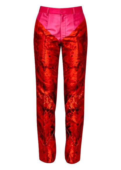 Classic Suit Pants - Red Pink
