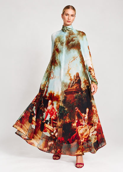 A-Line Maxi Dress - Garden Royal