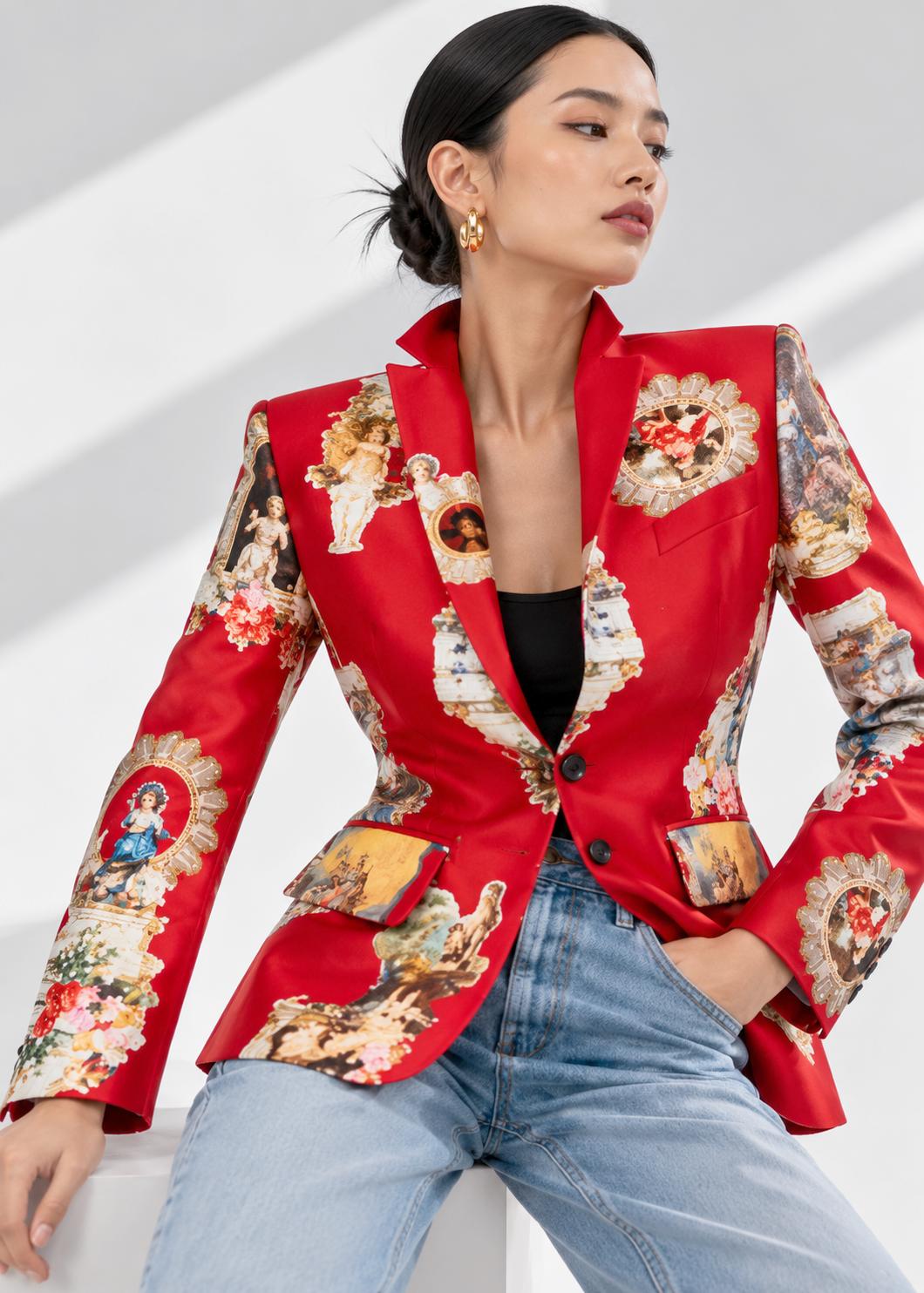 Tailored Blazer - Sicily Red