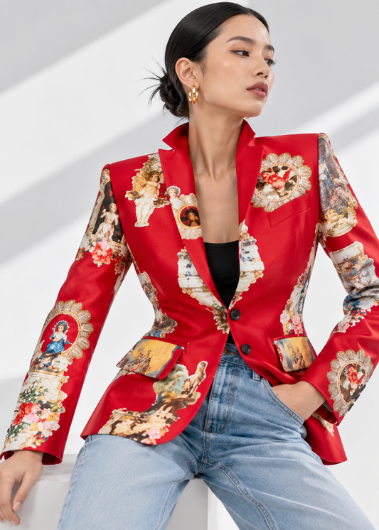 Tailored Blazer - Sicily Red