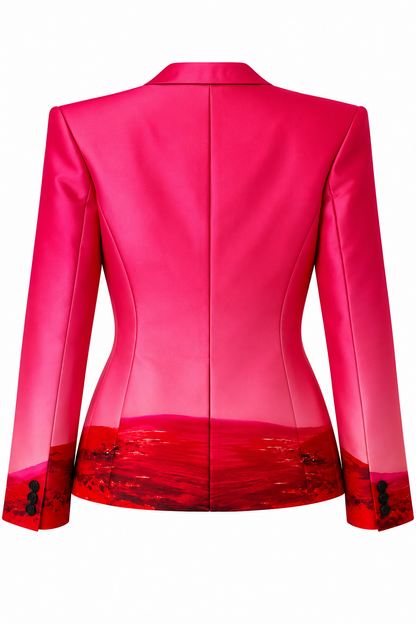 Tailored Blazer - Red Landscape