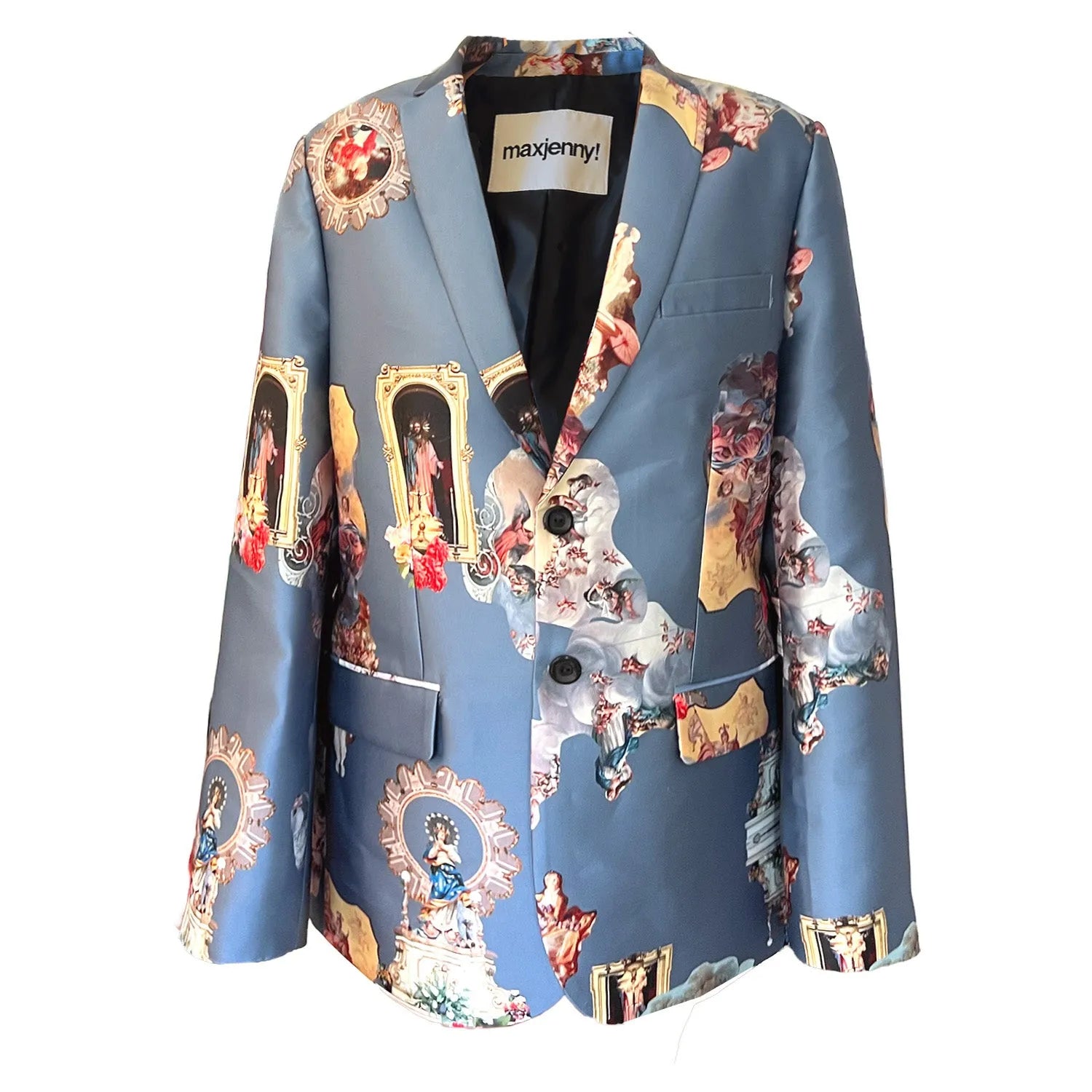 SALE Men's blazer jacket printed dark grey