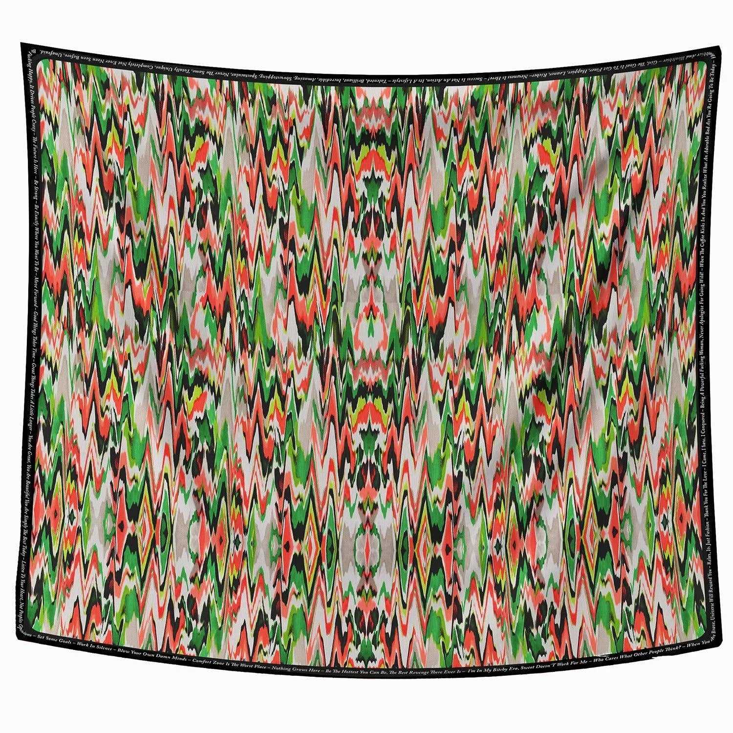 SALE Scarf print zigzag orange