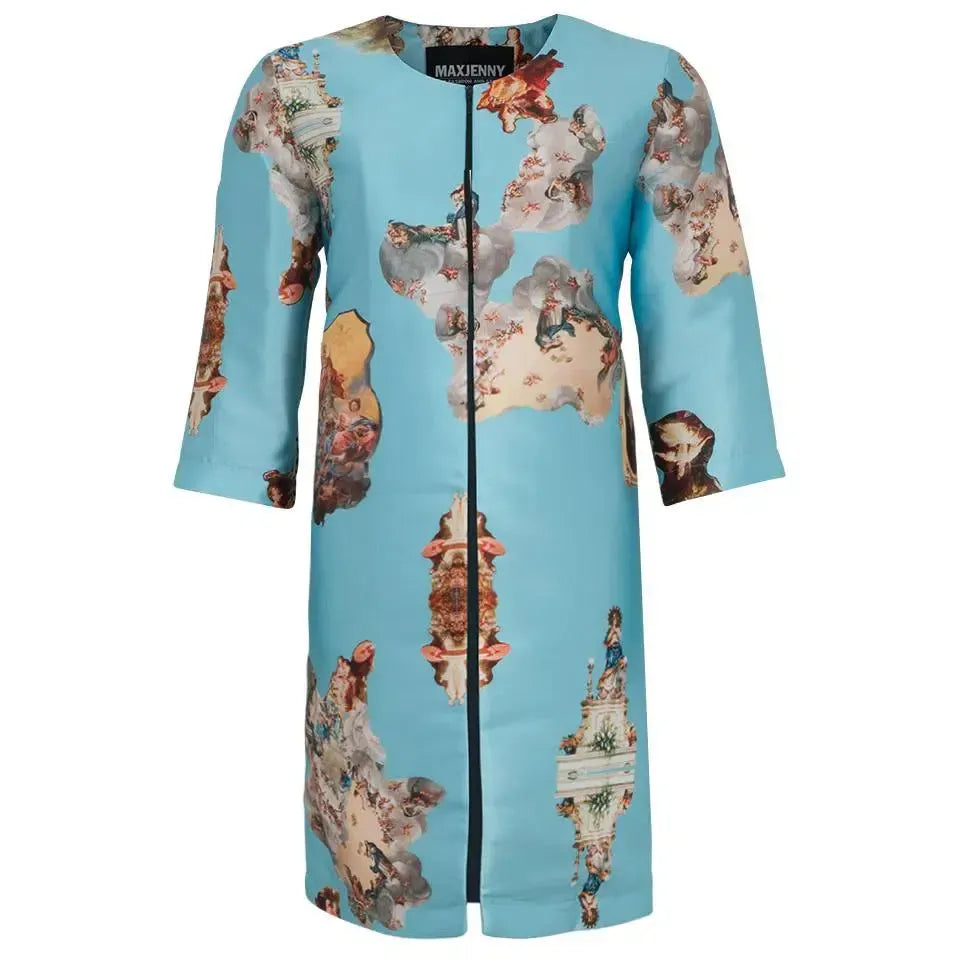 SALE Sicily light blue occasioncoat printed