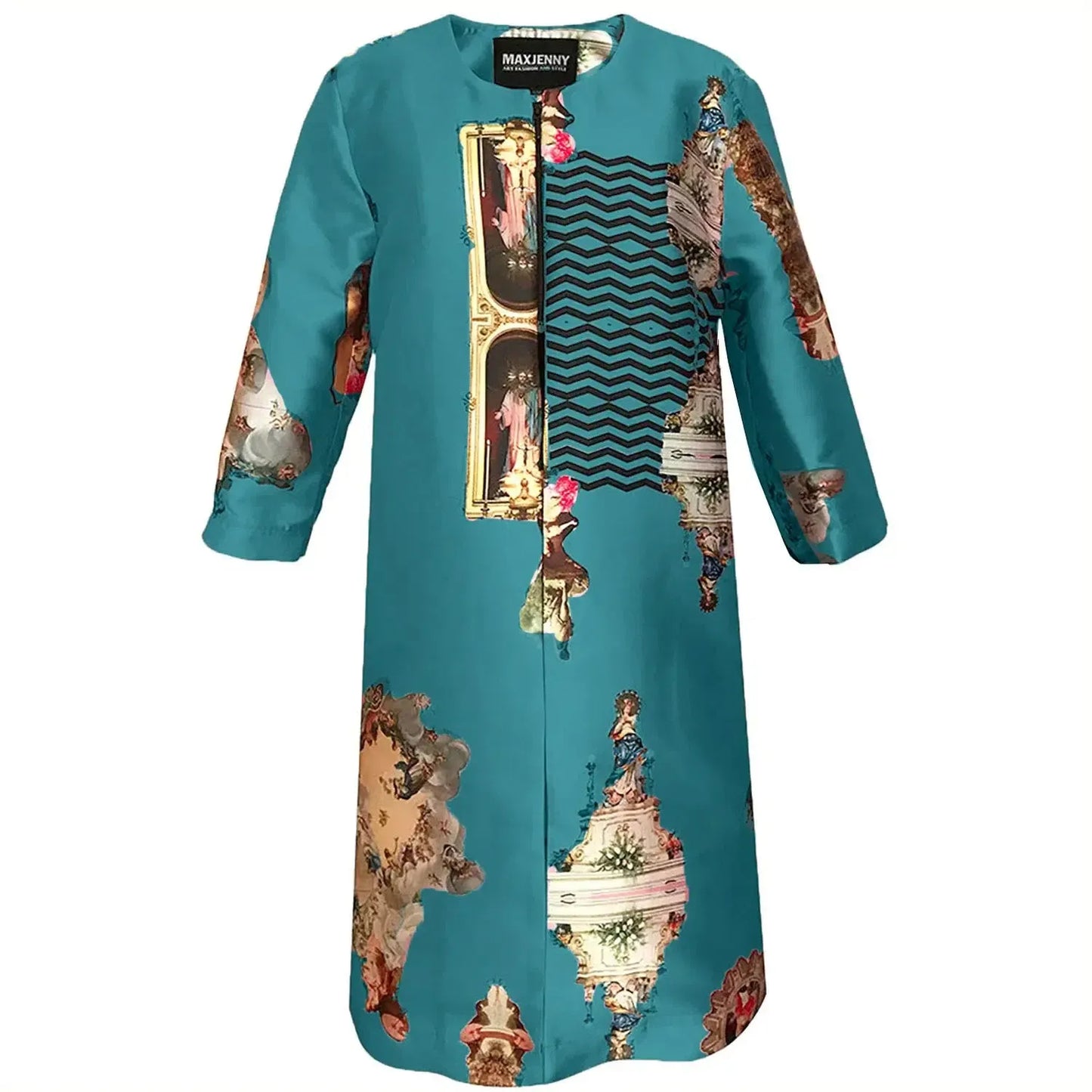 SALE Sicily petroleum occasion coat printed