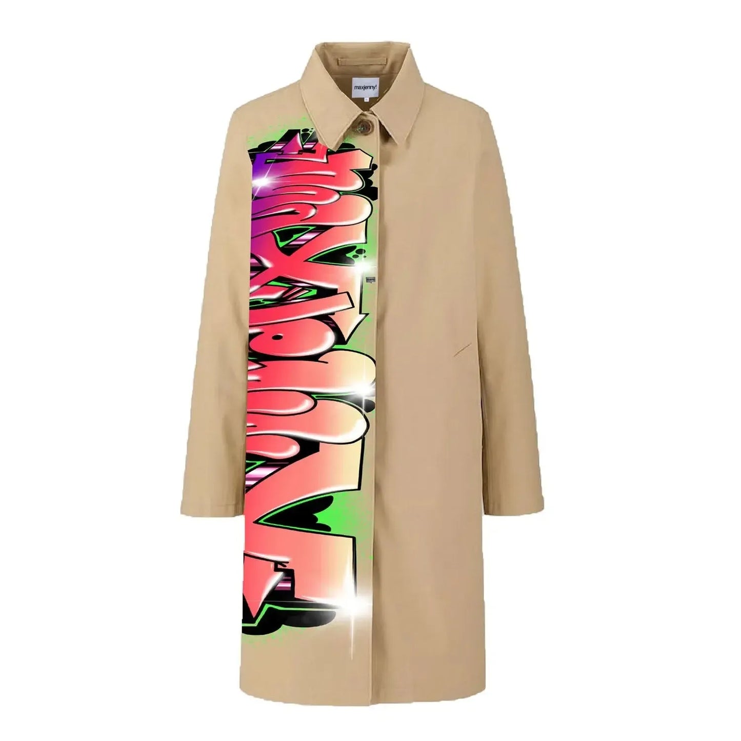 SALE The worlds coolest trenchcoat beige with a twist printed