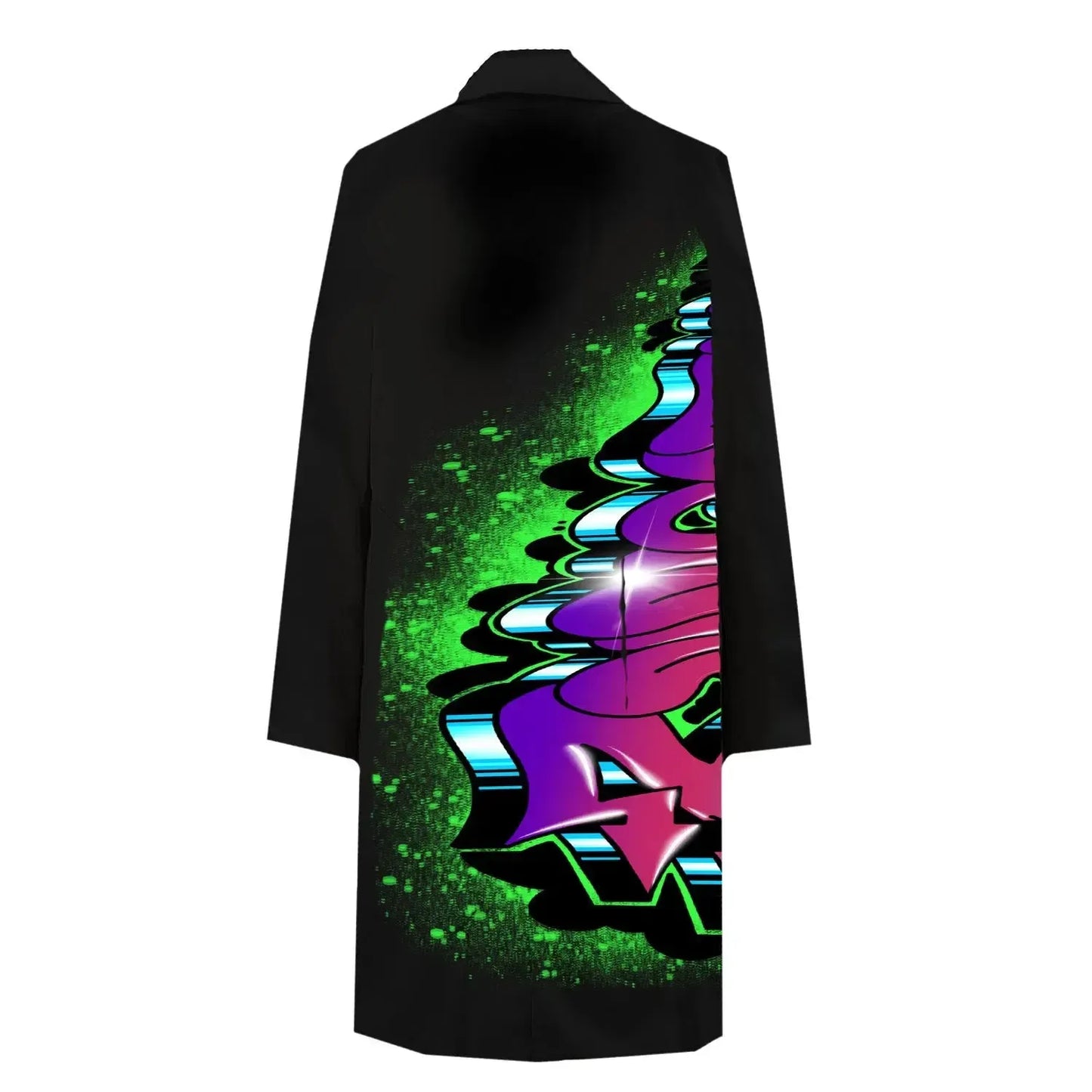 SALE The worlds coolest trenchcoat black with a twist printed