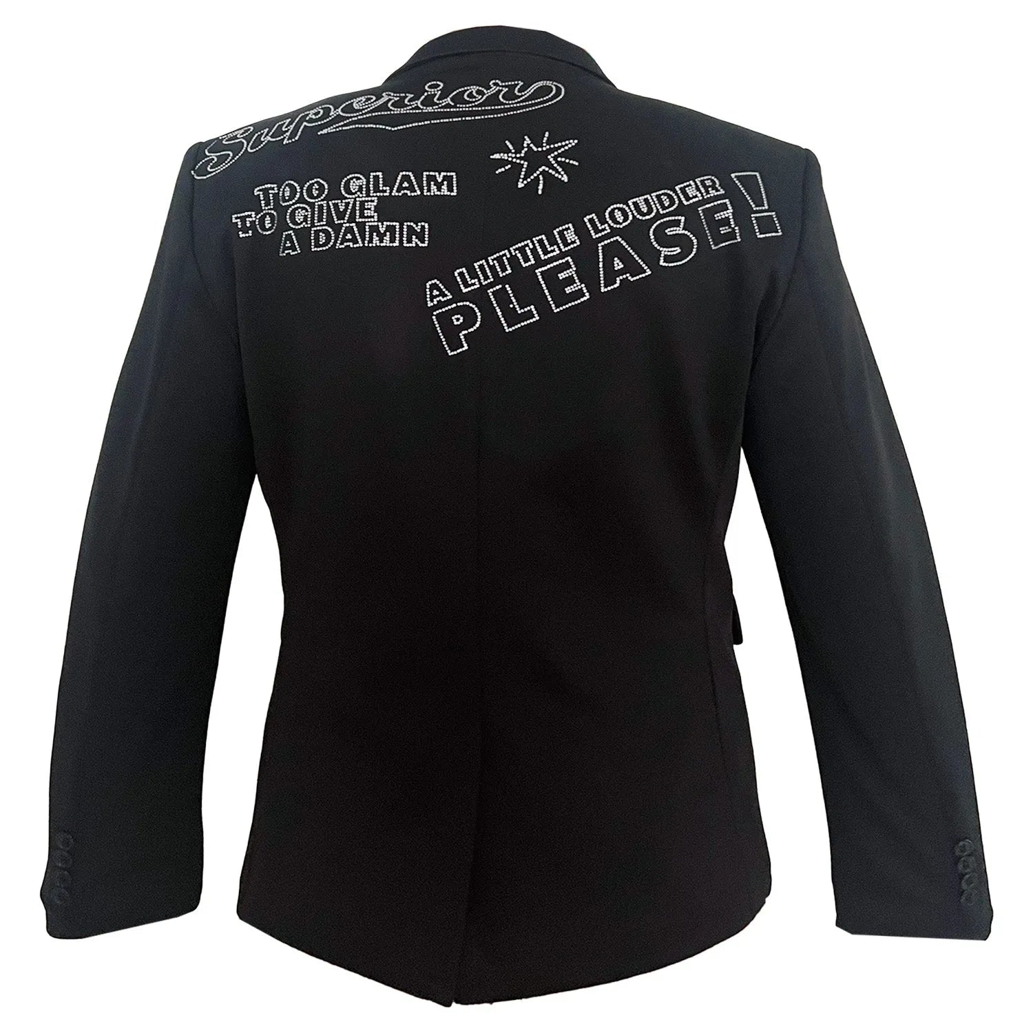 SALE Woman´s oversize blazer black w Swarovski
