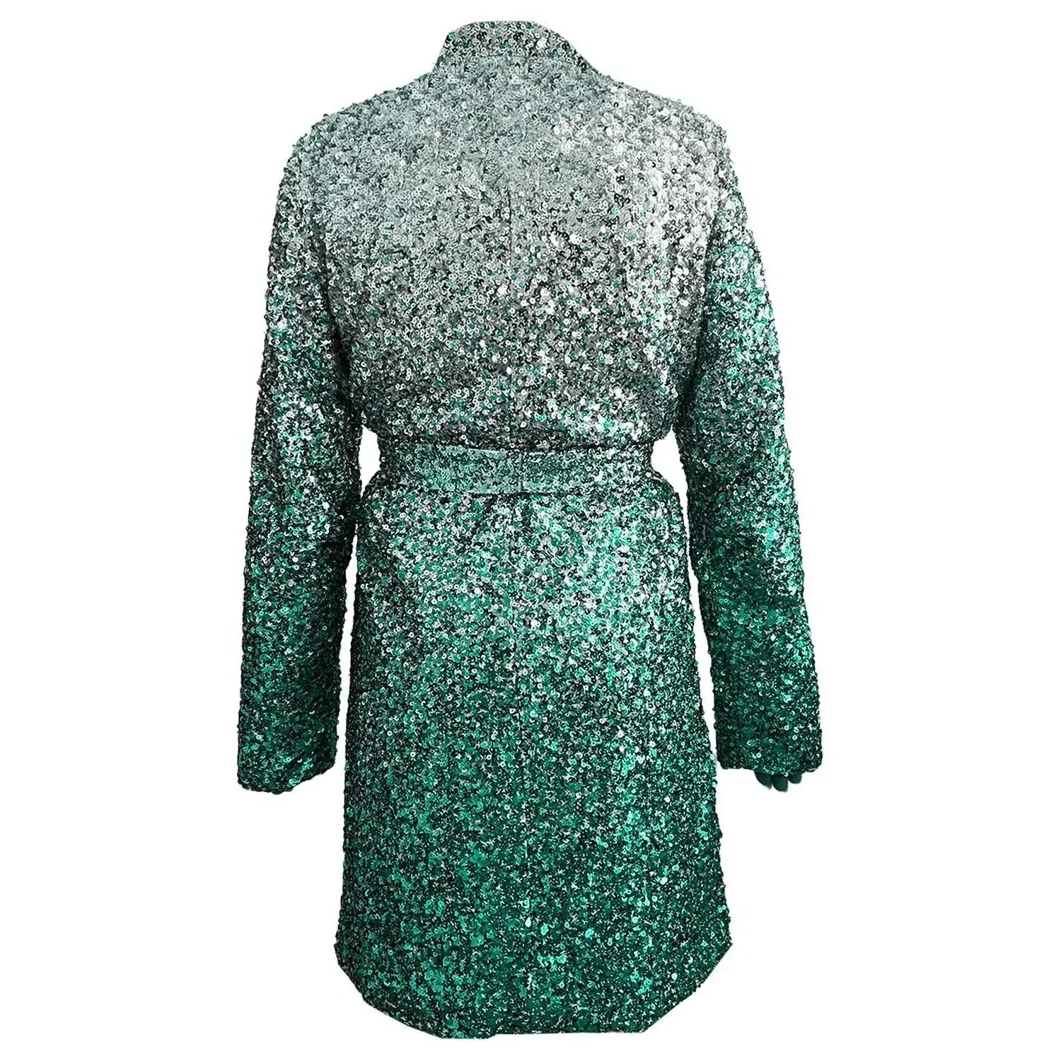 SALE swarovski sequin coat green