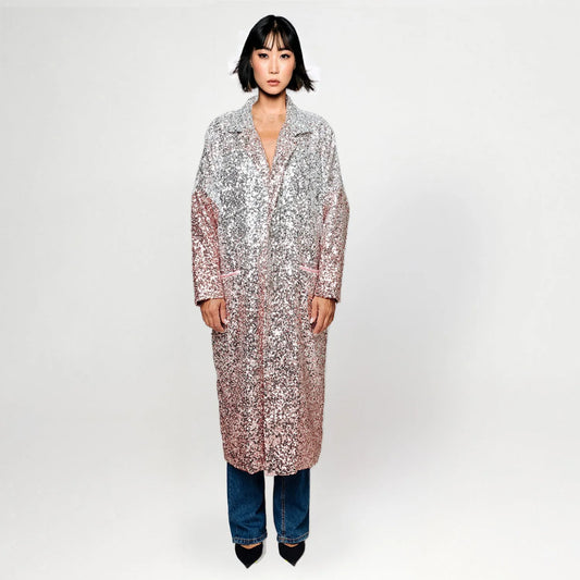 SALE swarovski sequin coat pink