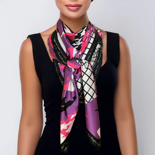 Scarf - Arty Pink Purple