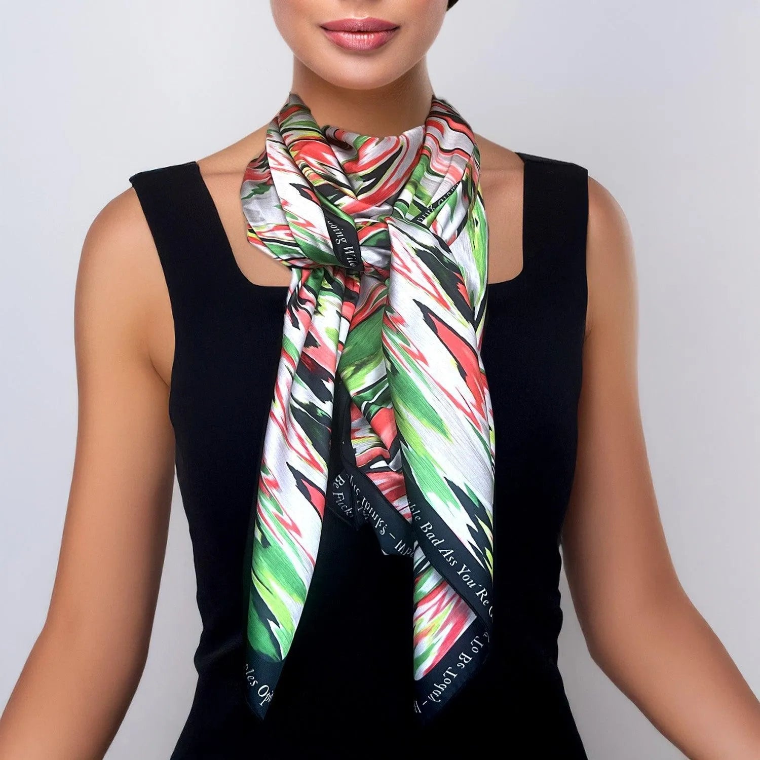 Scarf - Zigzag Orange Green