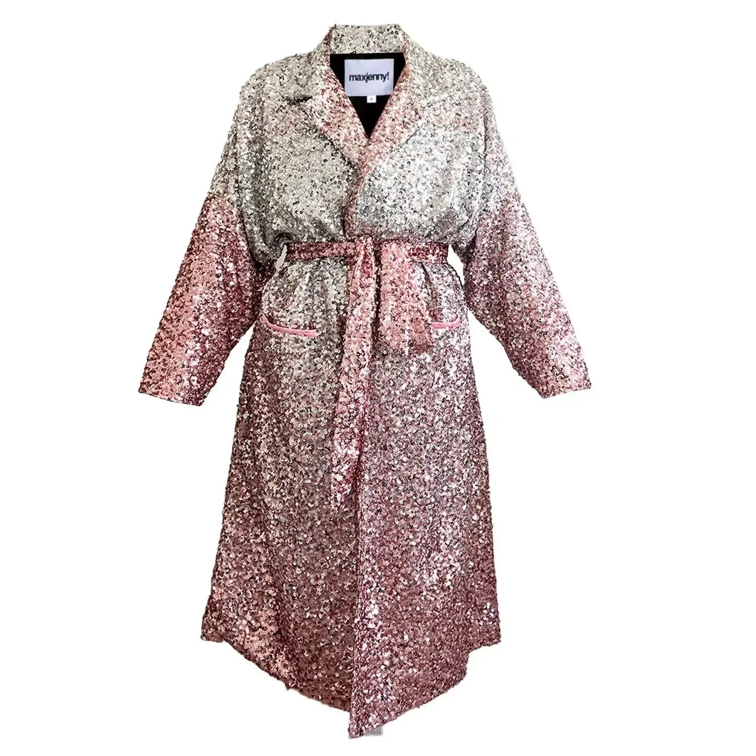 Sequin Coat - Pink