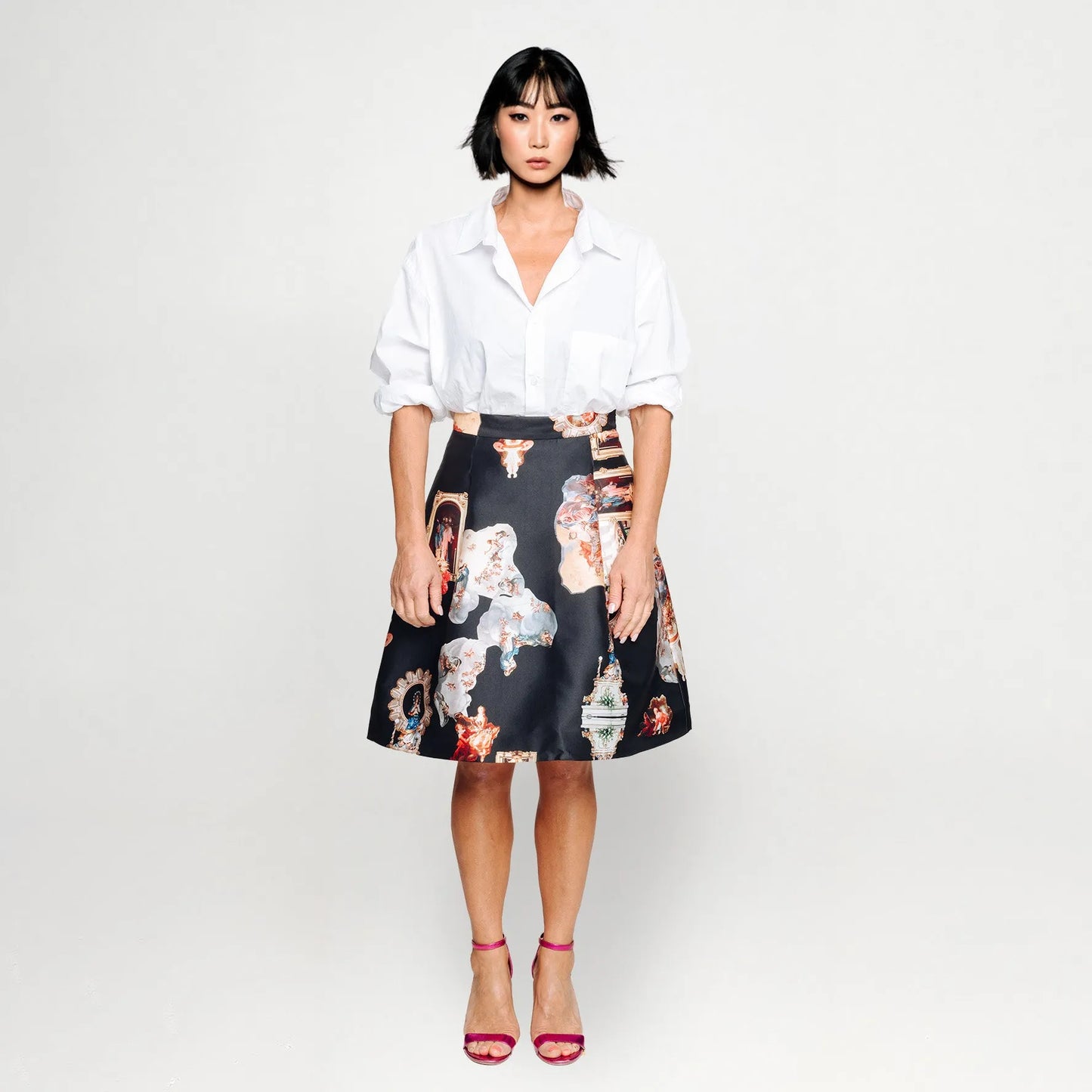 Sicily black skirt printed