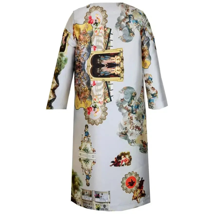 Sicily dirty white occasioncoat printed