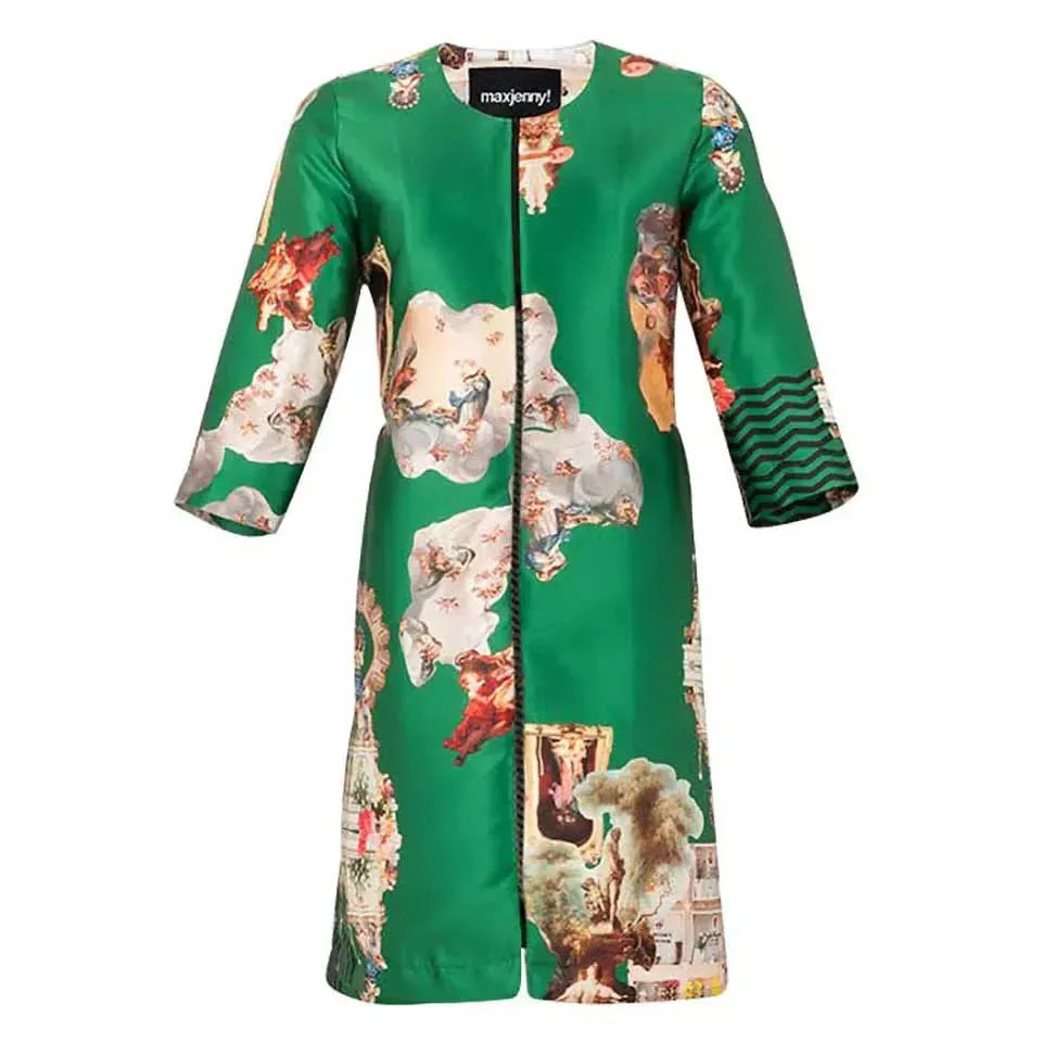 Sicily green occasioncoat printed