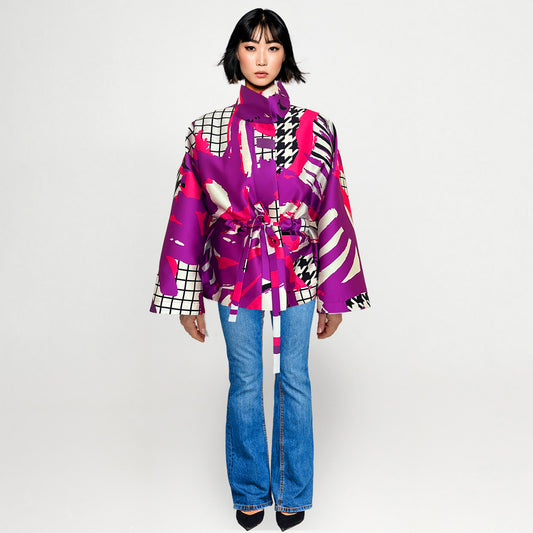 Square Boxy Jacket - Arty Pink Lila