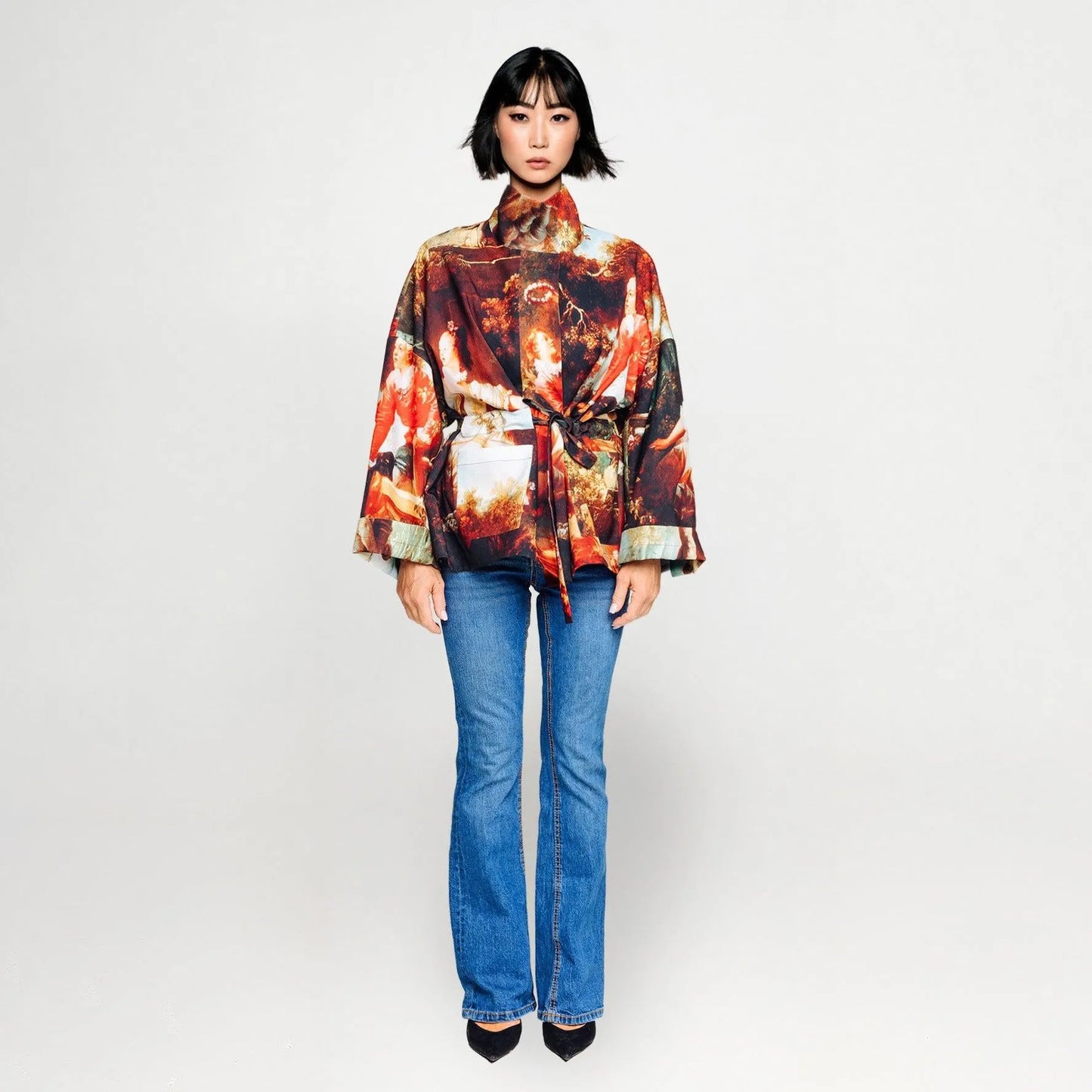Square Boxy Jacket - Garden Royal
