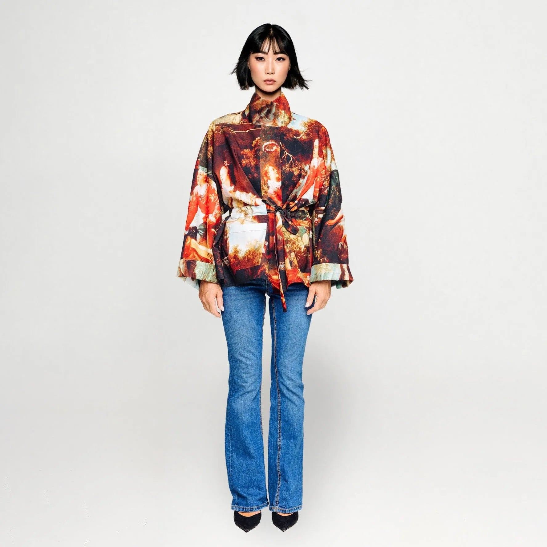 Square Boxy Jacket - Garden Royal
