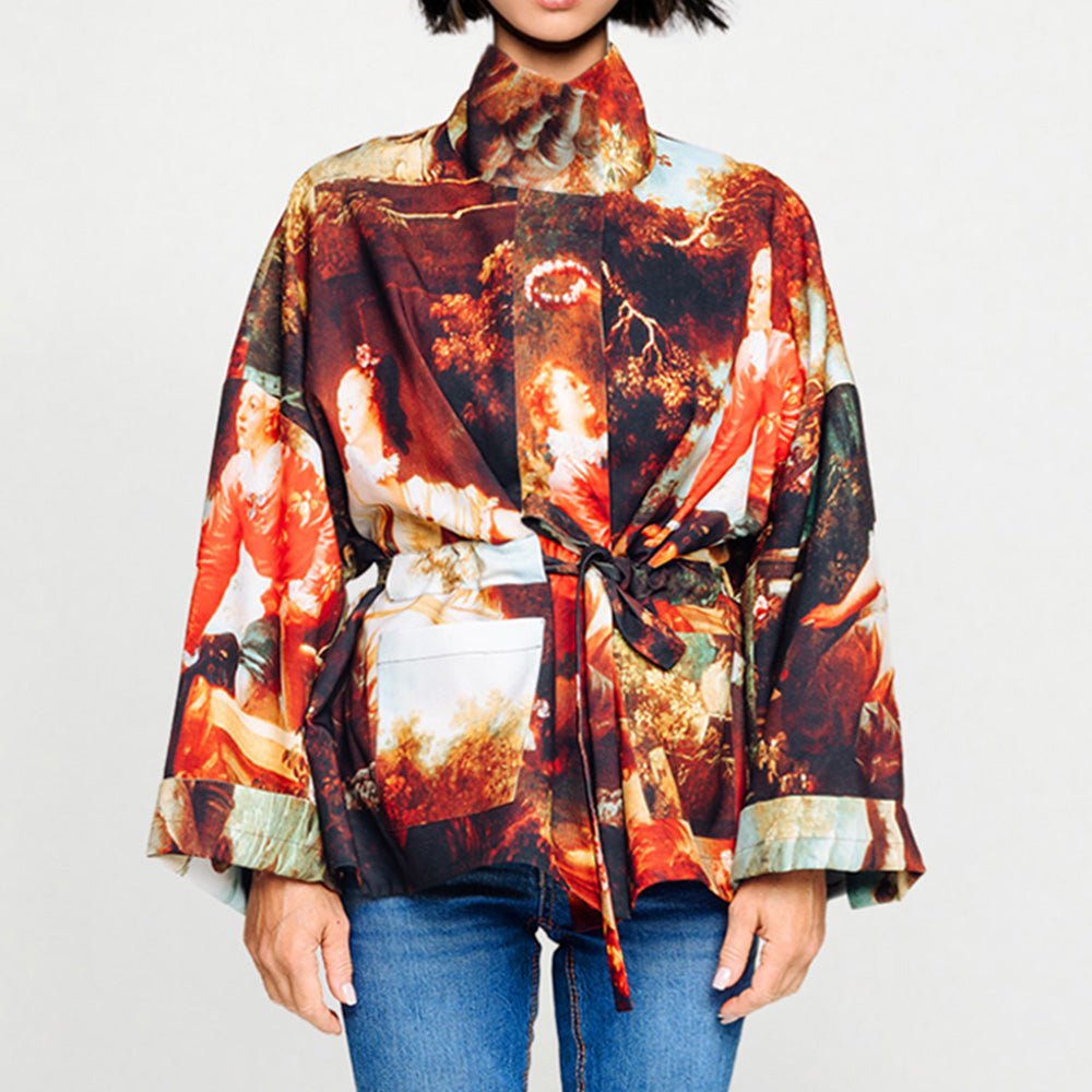 Square Boxy Jacket - Garden Royal