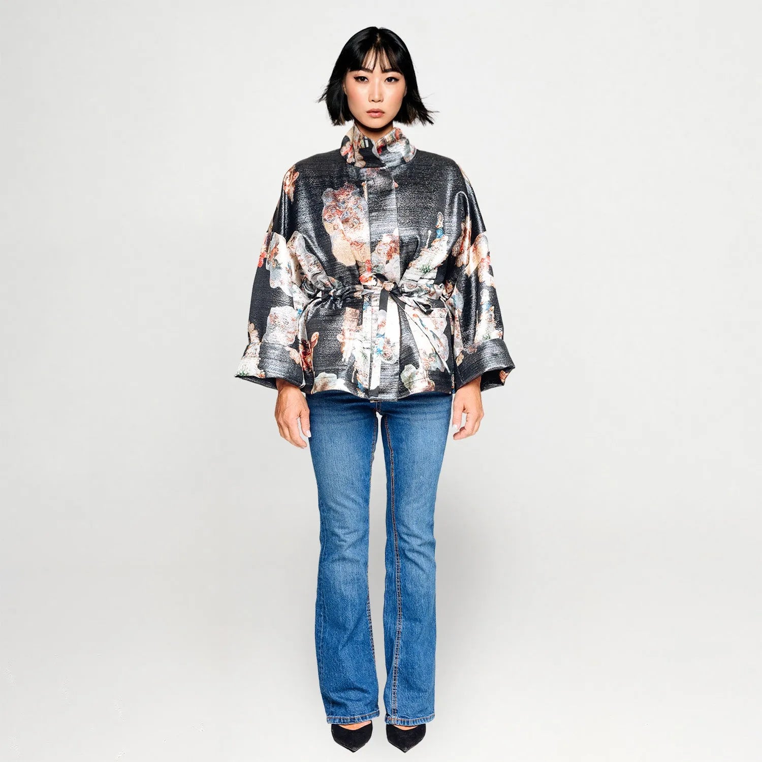 Square Boxy Jacket - Sicily Black