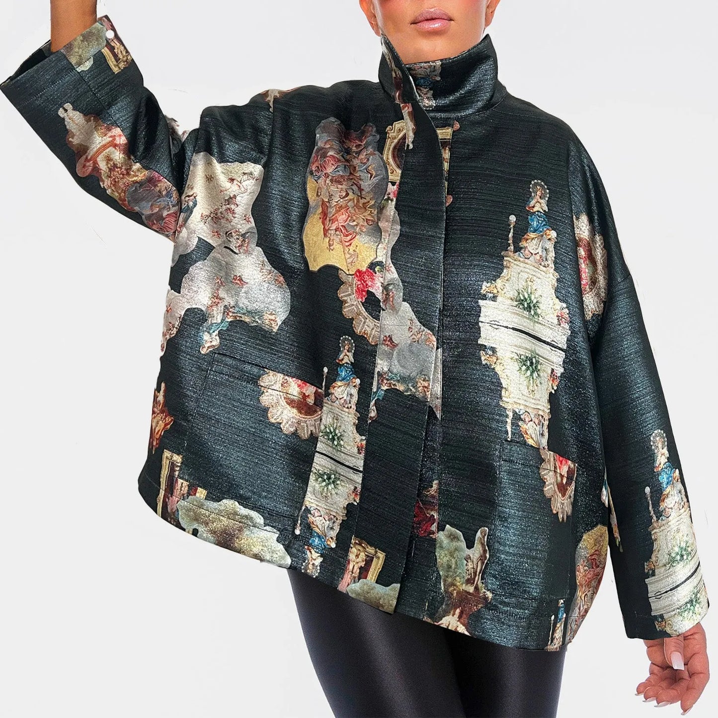 Square Boxy Jacket - Sicily Black