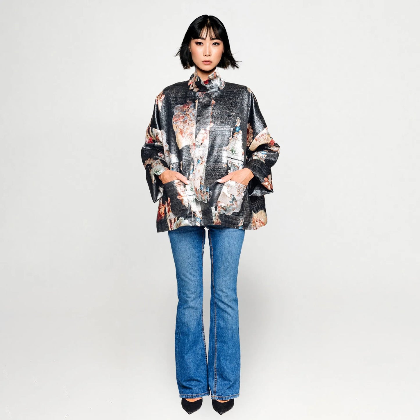 Square Boxy Jacket - Sicily Black