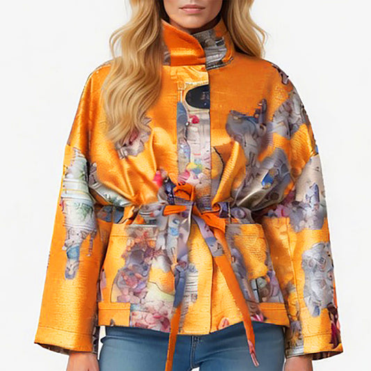 Square Boxy Jacket - Sicily Cognac