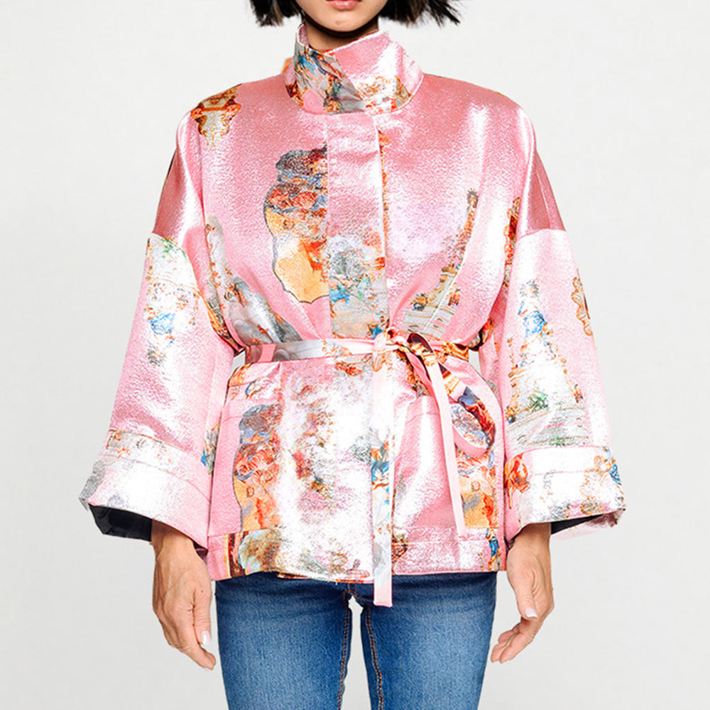 Square Boxy Jacket - Sicily Powderpink