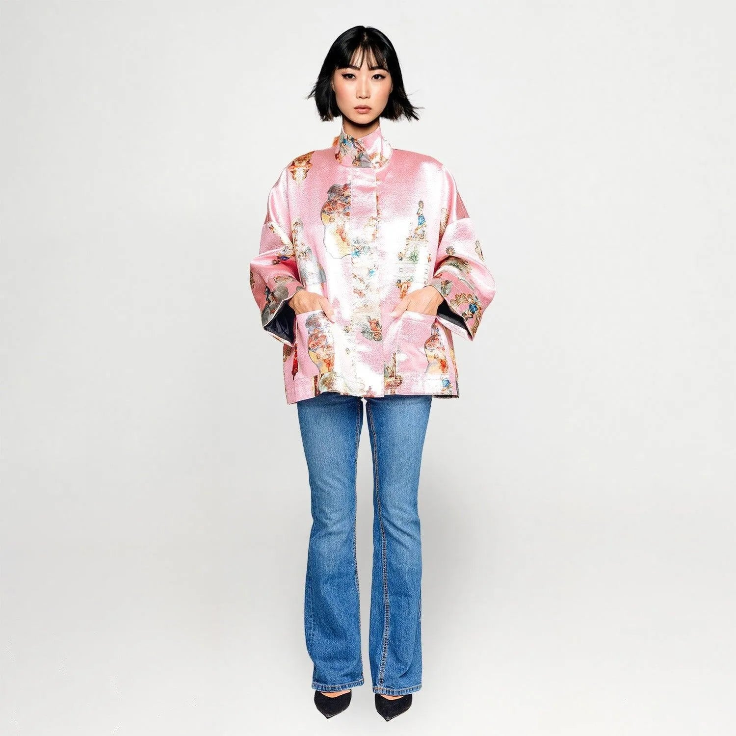 Square Boxy Jacket - Sicily Powderpink