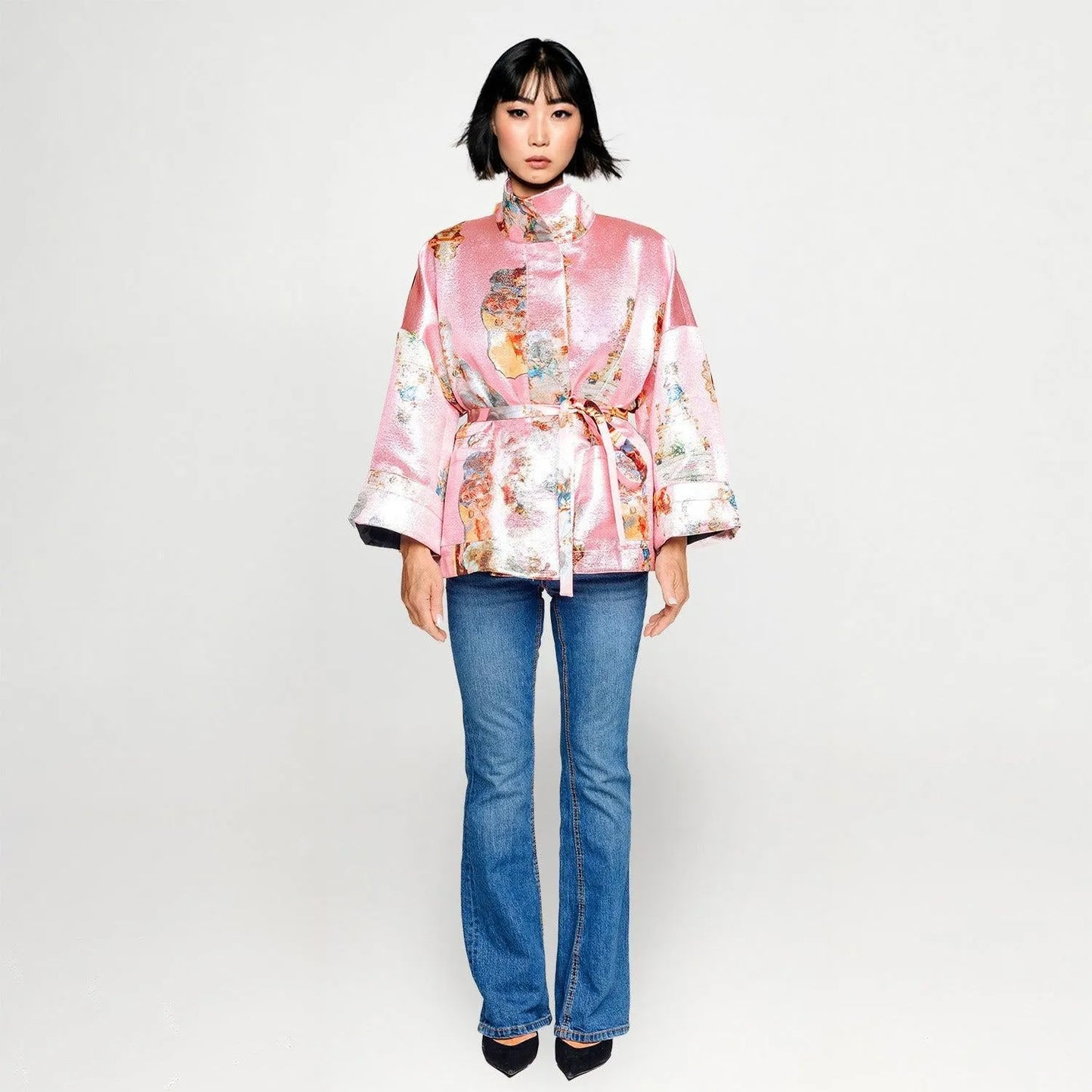 Square Boxy Jacket - Sicily Powderpink