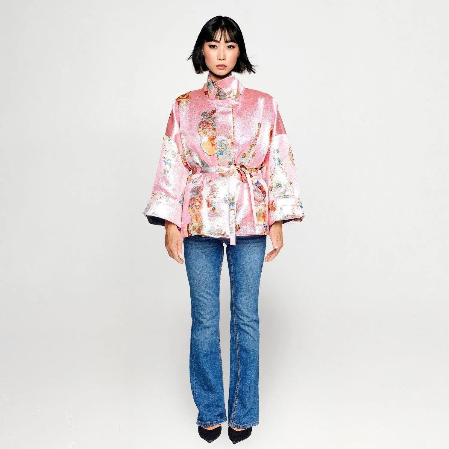 Square Boxy Jacket - Sicily Powderpink