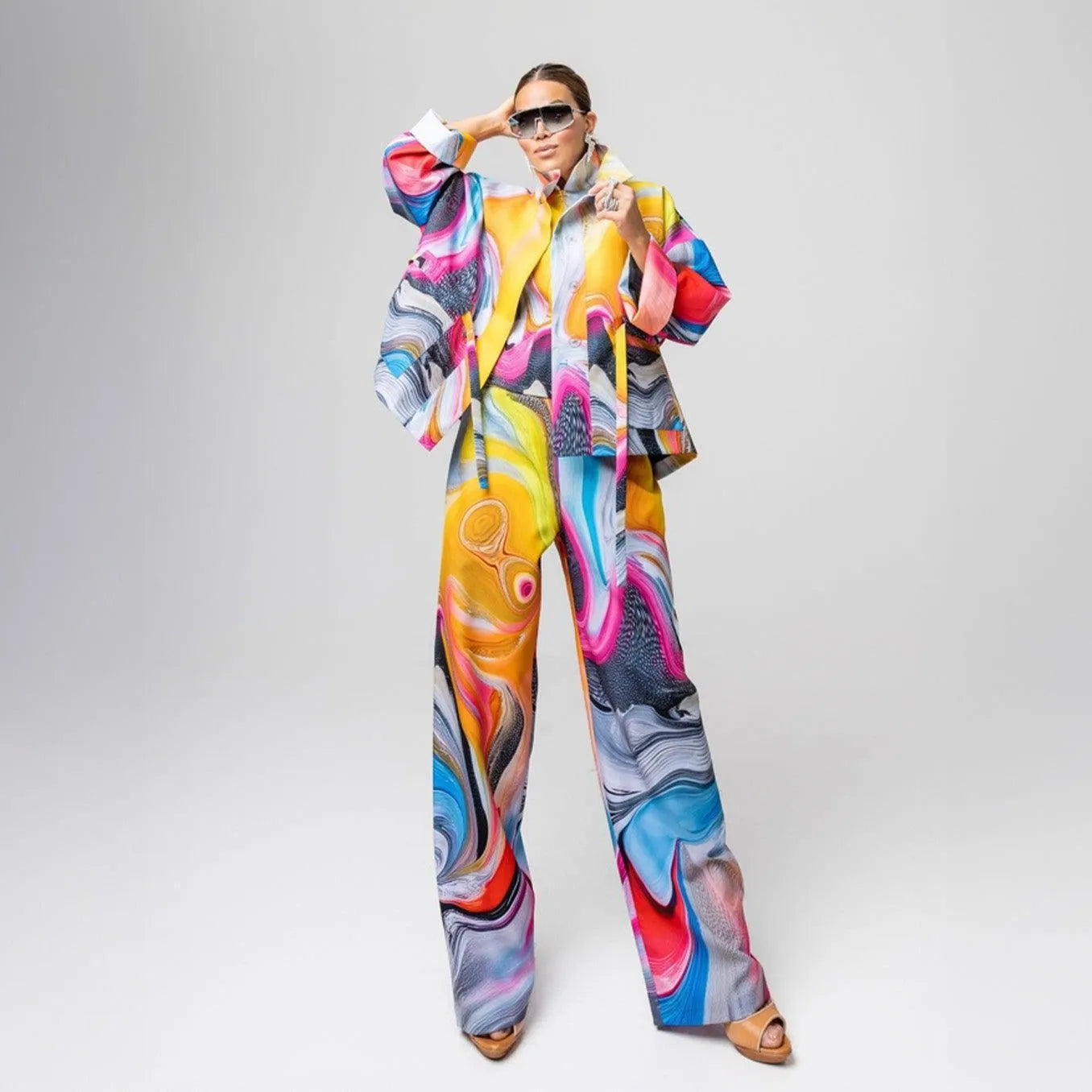 Square Boxy Jacket - Smokeflow Liquide