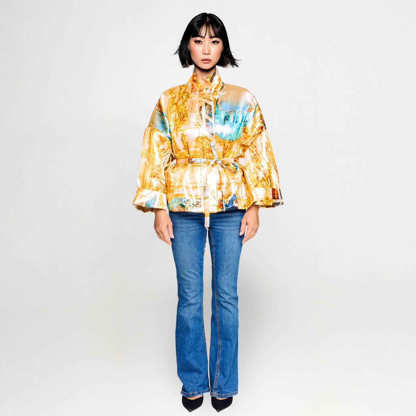 Square Boxy jacket - Golden Roof