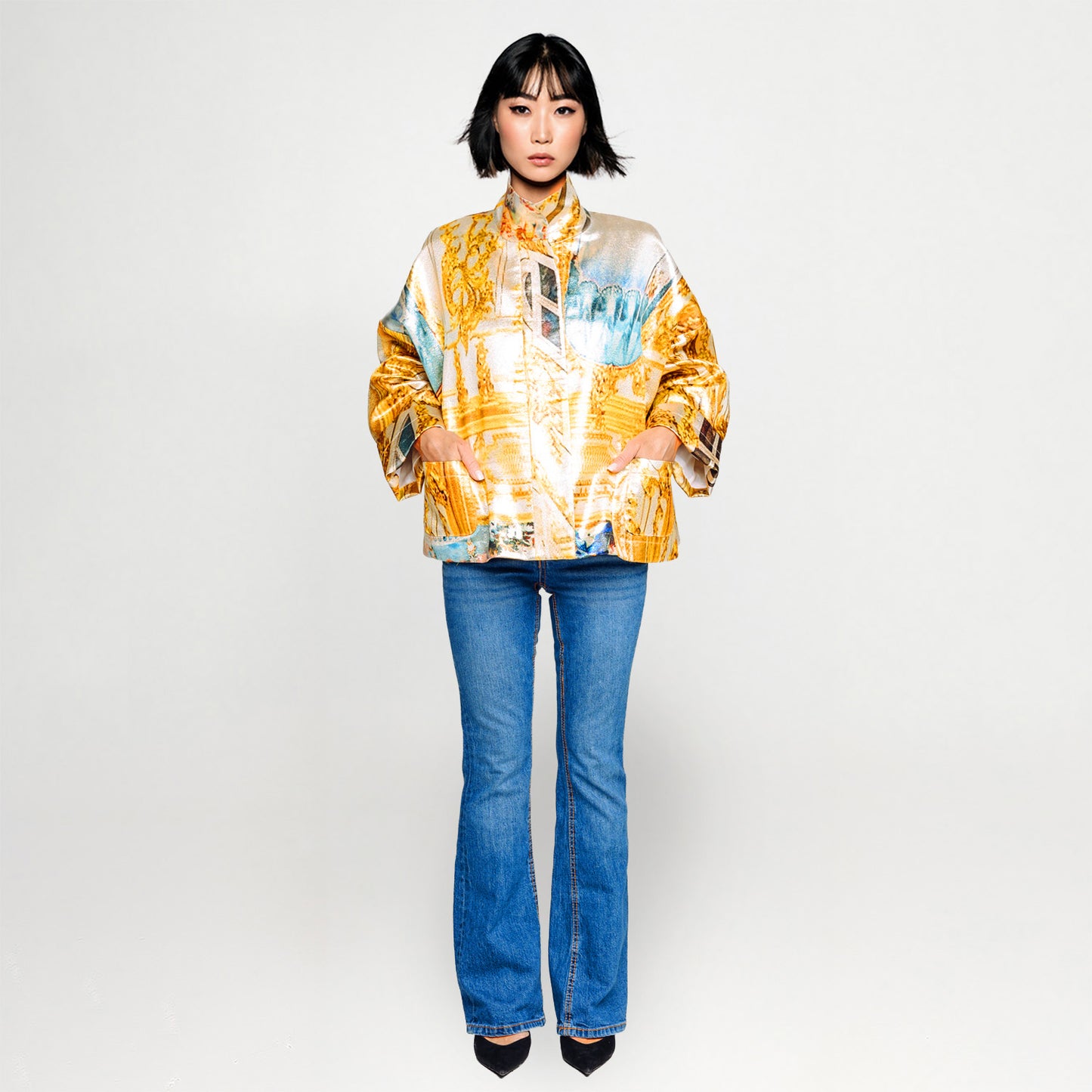 Square Boxy jacket - Golden Roof