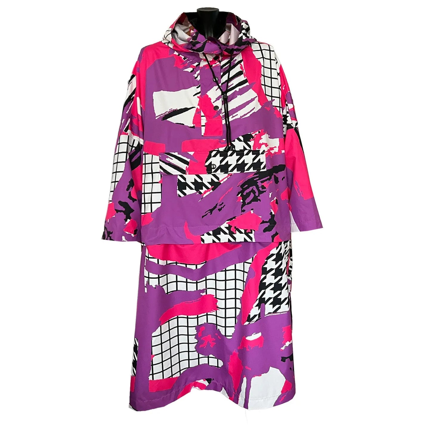 Square Regnponcho – Arty Pink Purple | maxjenny!