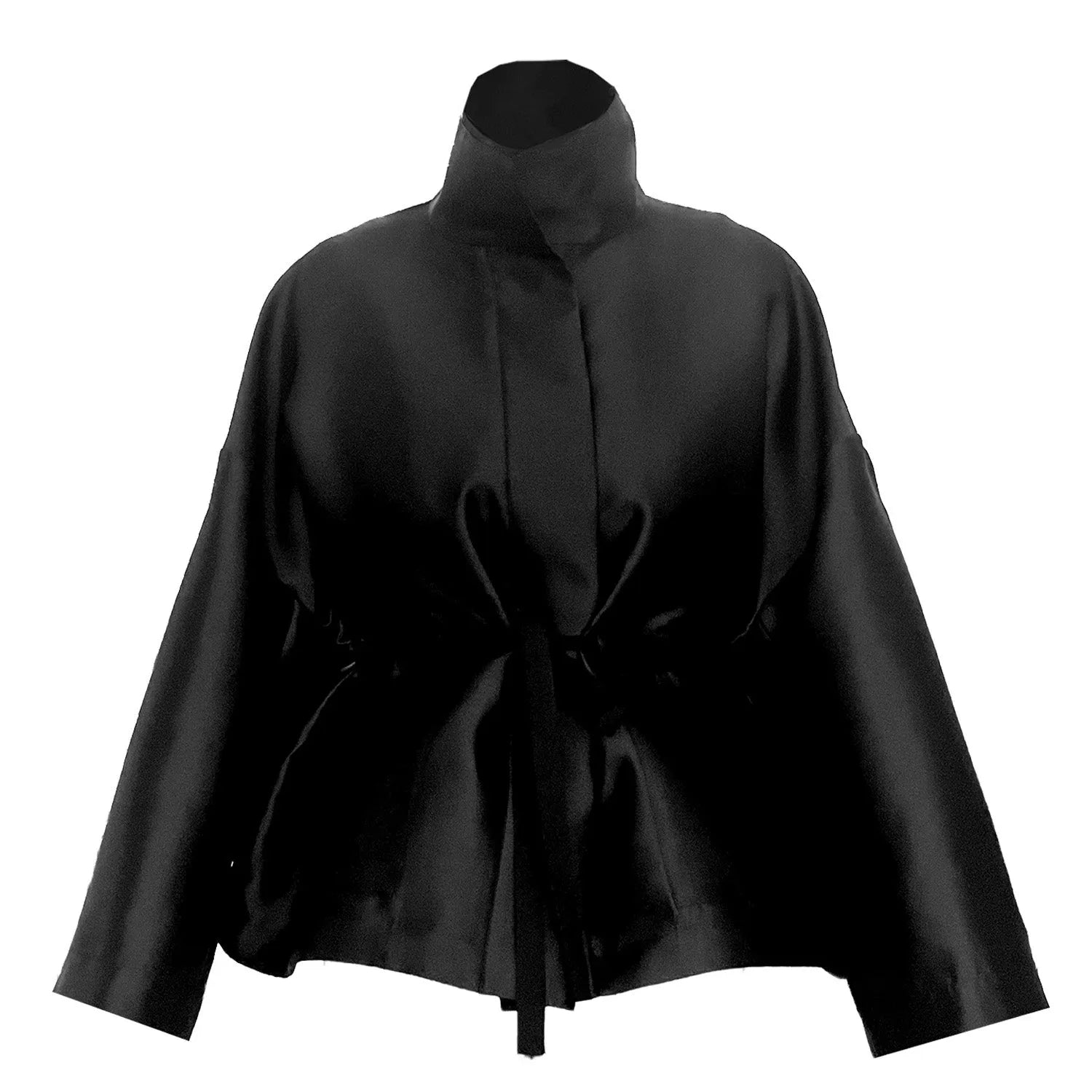 Square boxy Jacket outer/outdoor black wool