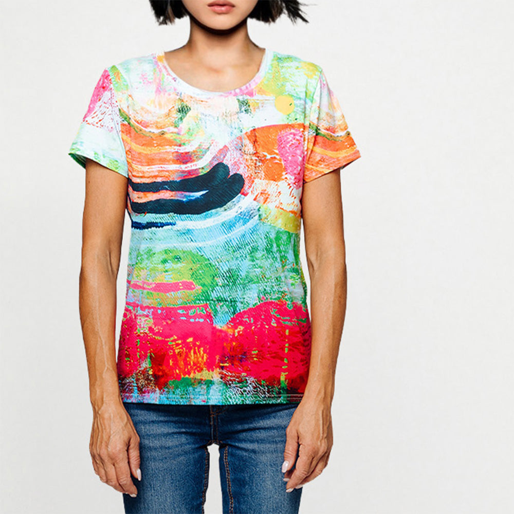 T-shirt - Mother Pink Red Green