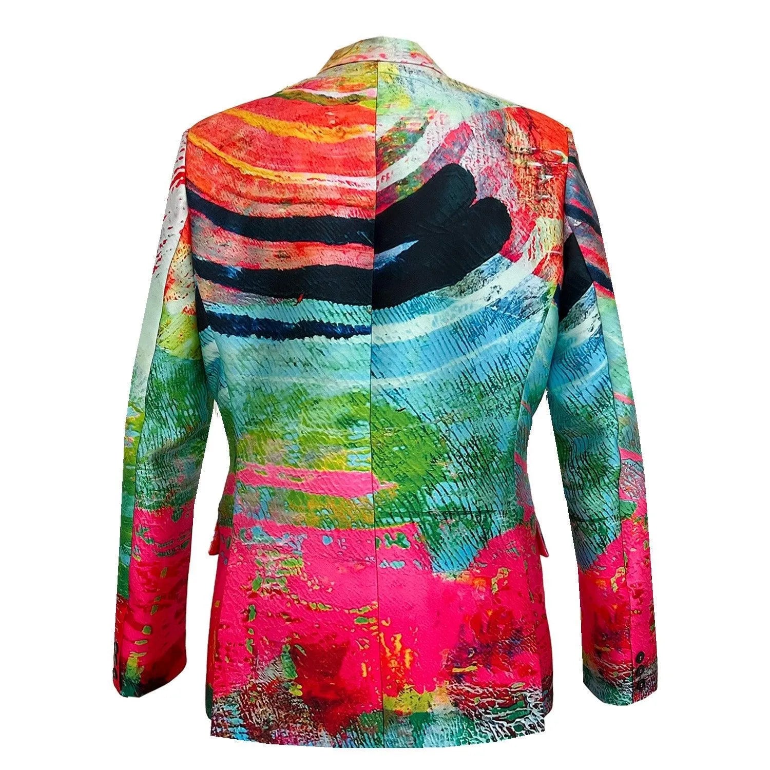 Tailored Blazer - Mother Pink Red Green