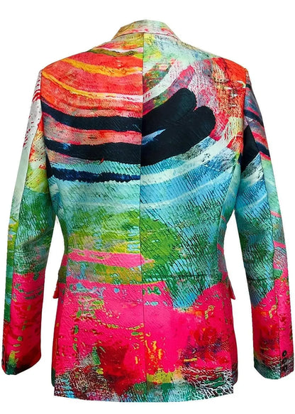 Tailored Blazer - Mother Pink Red Green