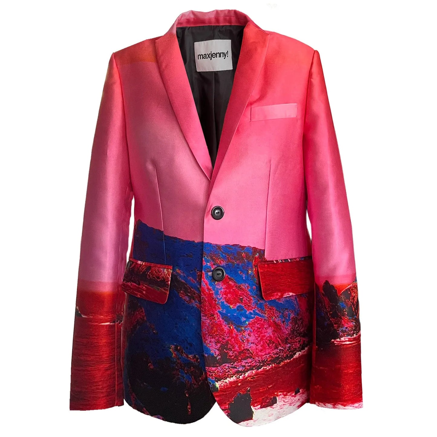 Tailored Blazer - Red Blue Landscape