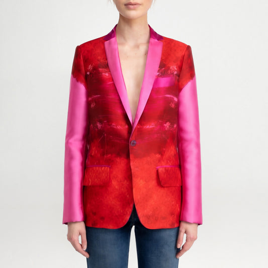 Tailored Blazer - Red Pink