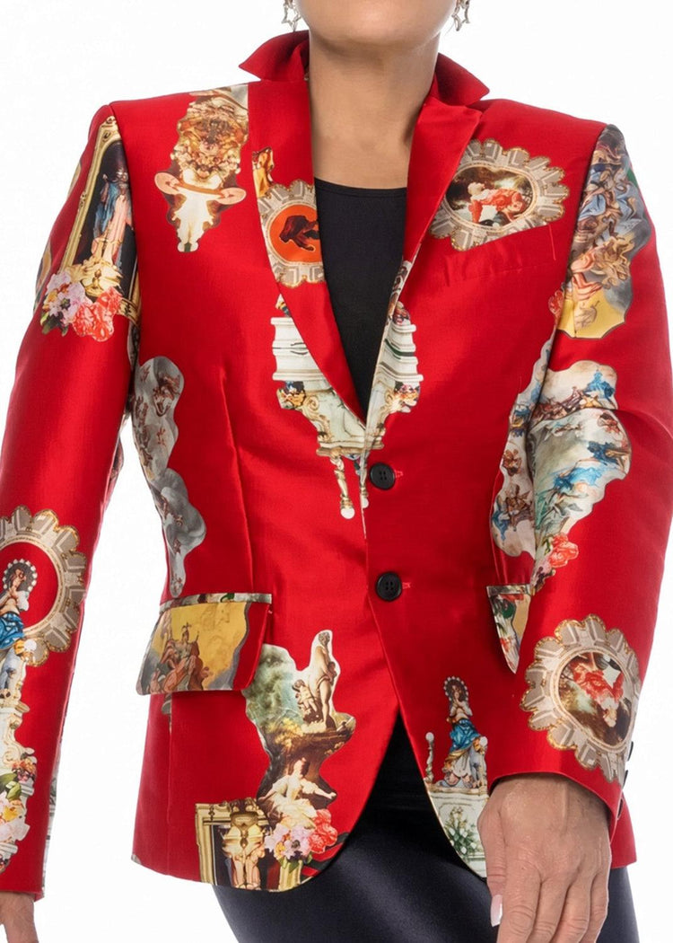 Taillierter Blazer – Sicily Rot