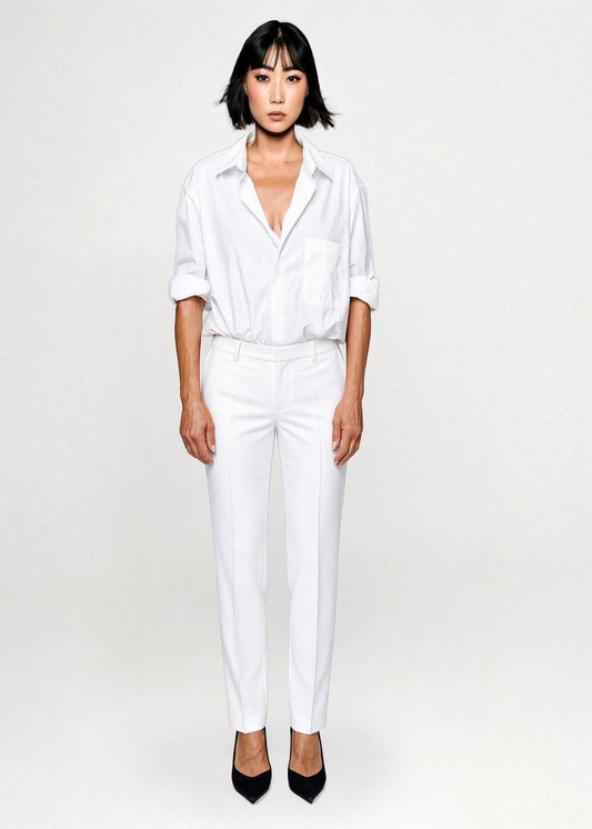 Tailored Suit Trousers – Pure White