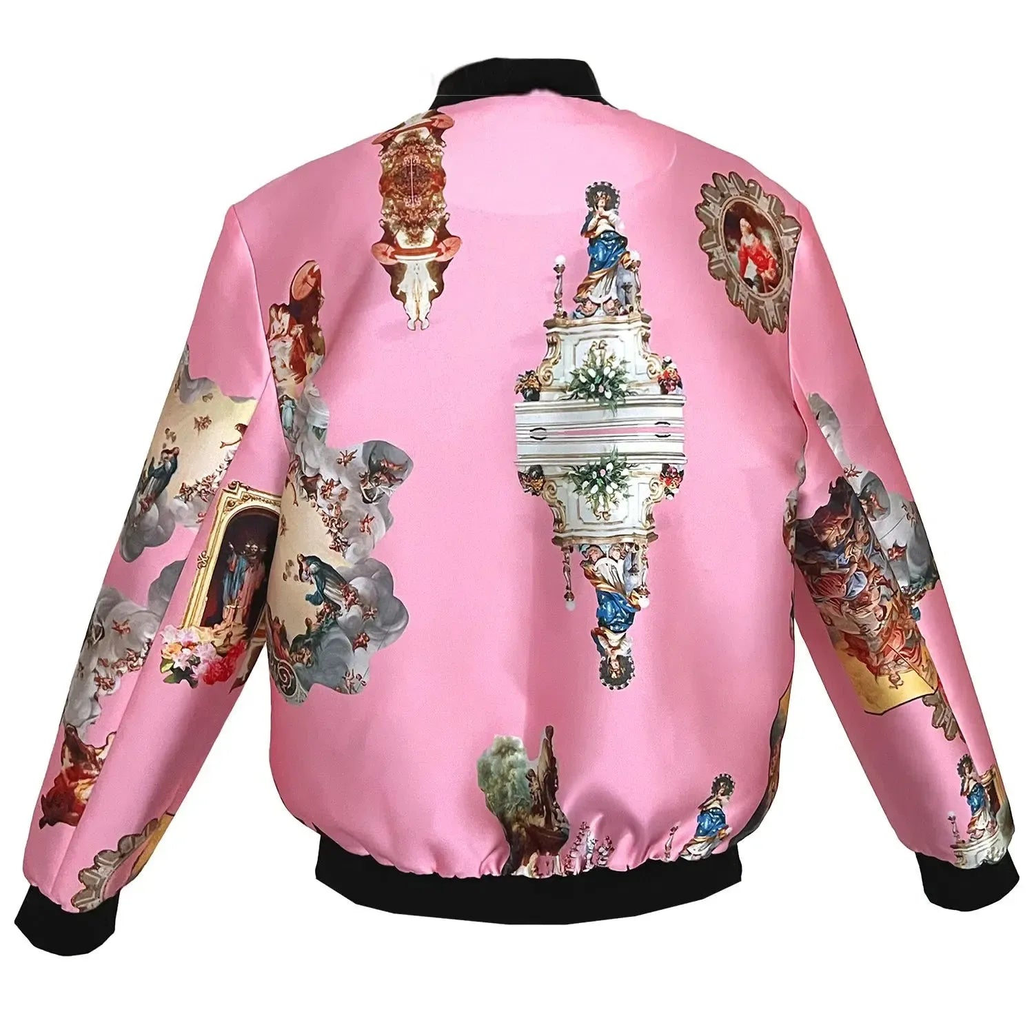Unisex bomber Pink Sicily printed