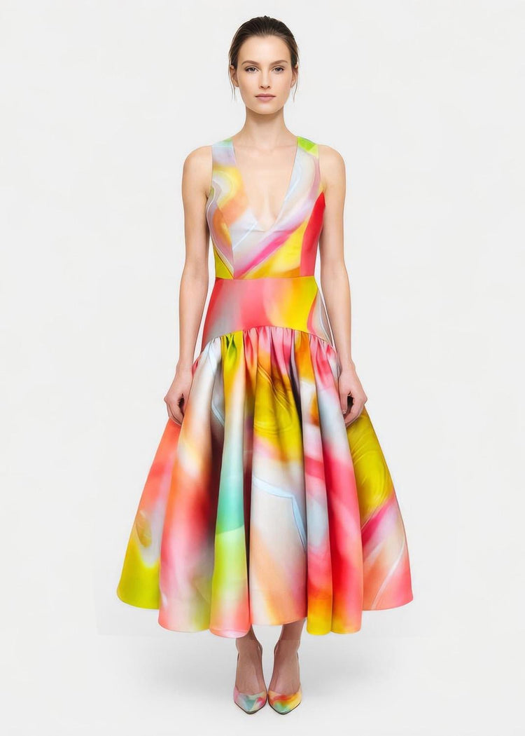 Vest Dress Smokeflow Yellow – Sculpted Waist | maxjenny!