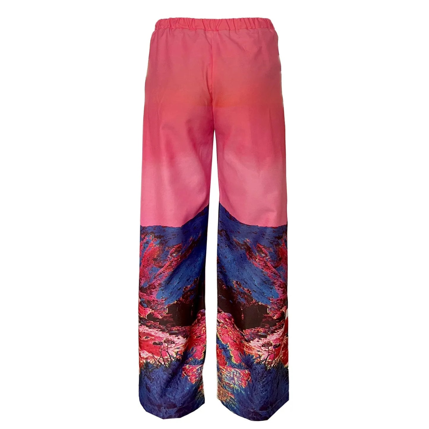 Wide Pants - Red Blue Landscape