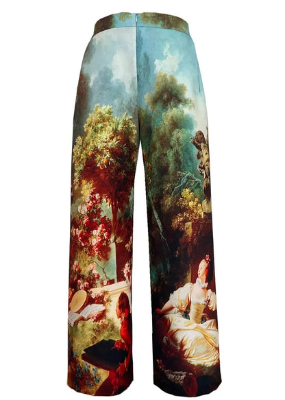 Wide Slouchy Pants - Garden Royal