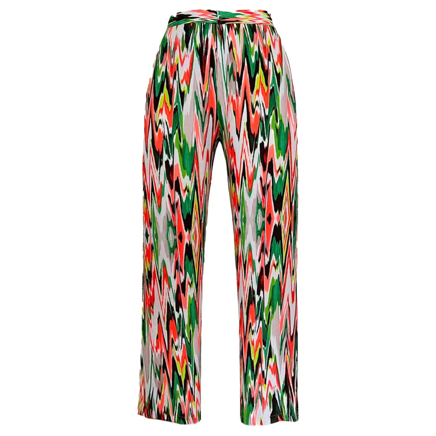 Wide & Slouchy - Zigzag Green Orange